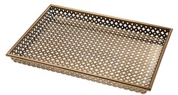 Casa Padrino vassoio da portata di lusso ottone antico 40,5 x 30,5 x H. 3,5 cm - Accessori Gastronomia