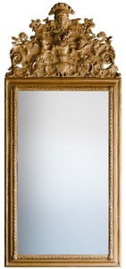 Casa Padrino Miroir Baroque Or 93 x H. 207 cm - Magnifique Miroir Mural Fait à la Main avec de Belles Décorations