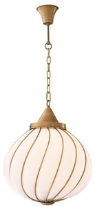 Casa Padrino Luxus Kronleuchter Antik Messingfarben / Weiß Ø 43 x H. 50 cm - Luxus Kollektion