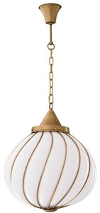 Casa Padrino Luxus Kronleuchter Antik Messingfarben / Weiß Ø 43 x H. 50 cm - Luxus Kollektion