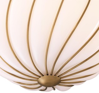Casa Padrino Luxus Kronleuchter Antik Messingfarben / Weiß Ø 43 x H. 50 cm - Luxus Kollektion