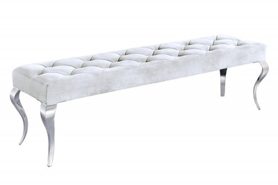 Sgabello Casa Padrino Baroque Argento - Panca design - sgabello - Panca barocca Sgabello Casa Padrino Baroque Argento - Panca design - sgabello - Panca barocca