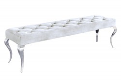 Sgabello Casa Padrino Baroque Argento - Panca design - sgabello - Panca barocca Sgabello Casa Padrino Baroque Argento - Panca design - sgabello - Panca barocca