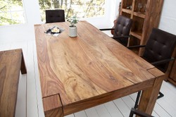 Table à manger design Casa Padrino 160cm en bois massif Sheesham - Mobilier de restaurant - Robuste