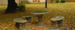 Casa Padrino Baroque Garden Table Gray Ø 90 x H. 74 cm - Garden Furniture in Baroque Style