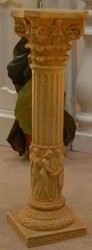 Casa Padrino Baroque Deco Column Beige 20 x 20 x H. 70 cm - Magnificent Garden Column in Baroque Style