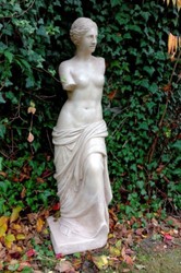 Casa Padrino Art Nouveau Garden Decoration Sculpture / Statue Venus Gray H. 120 cm - Stone Figure Garden Sculpture