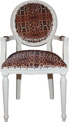 Casa Padrino Baroque Chaise léopard / crème Casa Padrino Baroque Chaise léopard / crème