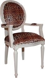 Casa Padrino Baroque Chaise léopard / crème Casa Padrino Baroque Chaise léopard / crème