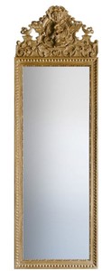 Casa Padrino Baroque Mirror Gold 58 x H. 180 cm - Magnificent Wall Mirror with Beautiful Decorations