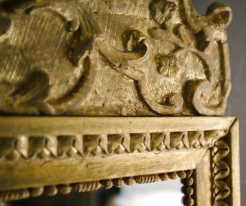 Casa Padrino Barock Spiegel Gold 58 x H. 180 cm - Prunkvoller Wandspiegel mit wunderschönen Verzierungen