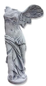 Casa Padrino Sculpture / Statue Art Nouveau Gris 88 x 40 x H. 155 cm - Figure de Décoration de Jardin en Pierre