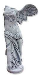 Casa Padrino Sculpture / Statue Art Nouveau Gris 88 x 40 x H. 155 cm - Figure de Décoration de Jardin en Pierre
