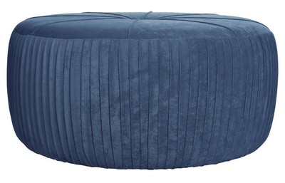 Casa Padrino Luxus Sitzhocker mit Falten H43 x 92 cm - Luxus Qualität - ALLE FARBEN - Neo Classic Vintage Style Rund Hocker - Möbel