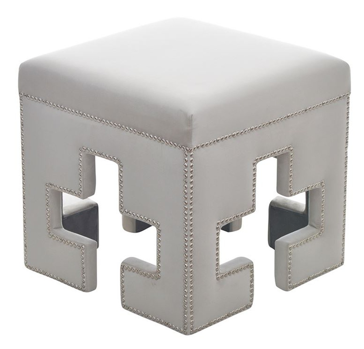 Casa Padrino Luxus Kreuz Sitz Hocker Chesterfield Hotel Möbel Luxury Furniture Stool Ottoman Interior Design Hotel Einrichtung Supplier