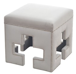 Casa Padrino Luxury Pouf Corner Cross H46.5 x 48 cm - Calidad de lujo - TODOS LOS COLORES - Taburete clásico estilo neoclásico - Muebles