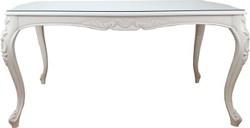 Tavolo da pranzo di lusso barocco Casa Padrino Bianco 160 x 100 cm - Hötel, Arredamento per ristoranti - Made in Italy Tavolo da pranzo di lusso barocco Casa Padrino Bianco 160 x 100 cm - Hötel, Arredamento per ristoranti - Made in Italy