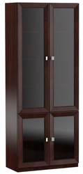 casa padrino luxus massivholz buchenholz furnier schrank regalschrank wohnzimmerschrank bücherschrank büroschrank mit 4 glastüren wohnzimmer hotel möbel