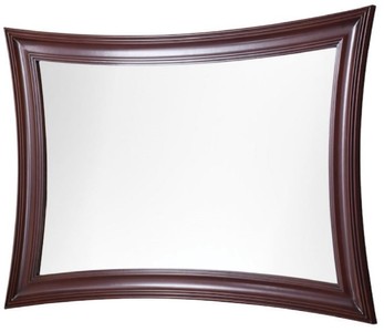 Casa Padrino Specchio da Parete di Lusso Marrone Scuro 85 x 2,5 x 120 cm - Specchio con Cornice in Legno Massello - Accessori per la Decorazione del Soggiorno