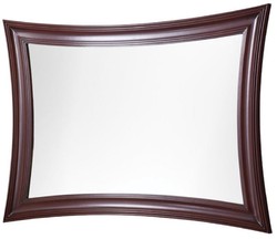Casa Padrino Specchio da Parete di Lusso Marrone Scuro 85 x 2,5 x 120 cm - Specchio con Cornice in Legno Massello - Accessori per la Decorazione del Soggiorno