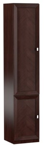 Casa Padrino armoire de salon de luxe avec 2 portes marron foncé / argent 45,4 x 44,2 x H. 225,6 cm - armoire étagère armoire de bureau - Meubles de Luxe