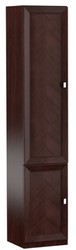 Casa Padrino armoire de salon de luxe avec 2 portes marron foncé / argent 45,4 x 44,2 x H. 225,6 cm - armoire étagère armoire de bureau - Meubles de Luxe