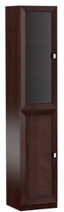 Casa Padrino armoire de salon de luxe avec 2 portes marron foncé / argent 45,4 x 44,2 x H. 225,6 cm - Collection de Luxe
