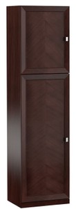 Casa Padrino Luxury Wardrobe Dark Brown / Silver 70.4 x 44.2 x H. 225.6 cm - Bedroom Cabinet with 2 Doors - Bedroom Furniture