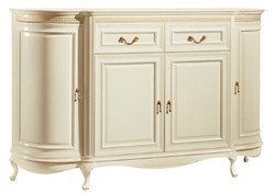 Casa Padrino Cómoda Barroco de Lujo Crema / Oro 168,9 x 46,7 x H. 105 cm - Suntuoso Cómoda con 4 Puertas y 2 Cajones - Calidad de Lujo