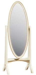 Casa Padrino Miroir Debout Baroque de Luxe Crème / Or 65 x 46 x H. 175 cm - Accessoires de Décoration de Chambre à Coucher