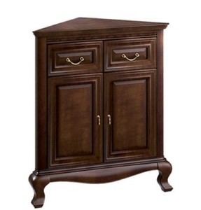 Casa Padrino Luxury Art Nouveau Corner Dresser with 2 Doors and 2 Drawers Dark brown 80 x 51.3 x H. 95 cm - Living Room Furniture