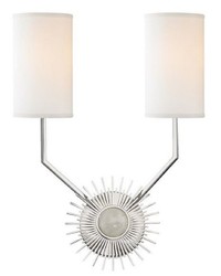 Casa Padrino lámpara de pared de diseño plata / blanco 33,6 x 14,6 x H. 46,3 cm - Calidad de Lujo