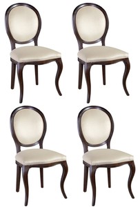 Casa Padrino Set di Sala da Pranzo Art Nouveau di Lusso Marrone Scuro / Crema 51 x 44 x H. 99 cm - 4 Sedie da Pranzo - Mobili da Sala da Pranzo Casa Padrino Set di Sala da Pranzo Art Nouveau di Lusso Marrone Scuro / Crema 51 x 44 x H. 99 cm - 4 Sedie da Pranzo - Mobili da Sala da Pranzo
