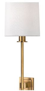 Casa Padrino Luxus Wandleuchte Antik Messingfarben / Weiß 14 x 9,5 x H. 57,8 cm - Hotel & Restaurant Deko Accessoires
