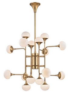 Casa Padrino Lustre LED de Luxe Laiton Antique / Blanc Ø 92,7 x H. 83,8 cm - Lustre avec Abat-Jour en Verre Sphérique - Qualité de Luxe