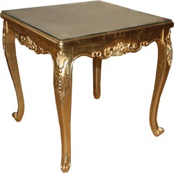 Casa Padrino Baroque Luxury Dining Table Gold 80 cm x 80 cm Dining Table - Made in Italy Casa Padrino Baroque Luxury Dining Table Gold 80 cm x 80 cm Dining Table - Made in Italy