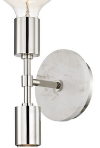 Casa Padrino Luxus Doppel Wandleuchte Silber / Weiß 12,7 x 16,5 x H. 50,8 cm - Hotel & Restaurant Wandlampe