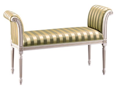 Casa Padrino Banc Baroque de Luxe Blanc / Vert / Or 115 x 47 x H. 75 cm - Mobilier Baroque