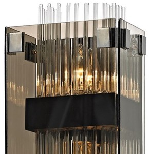 Casa Padrino Luxus Wandleuchte Silber / Dunkelbronze 20,3 x 14 x H. 35,6 cm - Hotel & Restaurant Wandlampe