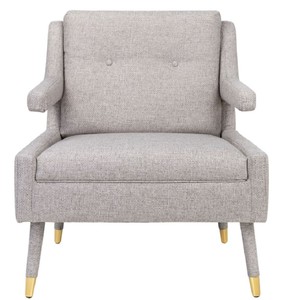 Casa Padrino sillón de lujo gris / oro 76 x 88 x H. 89 cm - Sillón para Sala de Estar Estilo Neoclásico - Muebles de Sala de Estar de Diseño