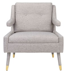 Casa Padrino sillón de lujo gris / oro 76 x 88 x H. 89 cm - Sillón para Sala de Estar Estilo Neoclásico - Muebles de Sala de Estar de Diseño