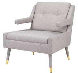 Casa Padrino sillón de lujo gris / oro 76 x 88 x H. 89 cm - Sillón para Sala de Estar Estilo Neoclásico - Muebles de Sala de Estar de Diseño