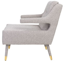 Casa Padrino sillón de lujo gris / oro 76 x 88 x H. 89 cm - Sillón para Sala de Estar Estilo Neoclásico - Muebles de Sala de Estar de Diseño