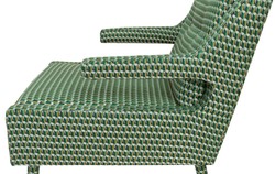 Casa Padrino poltrona di lusso verde / oro 76 x 88 x H. 89 cm - Poltrona da Soggiorno Stile Neoclassico - Mobili di Design per il Soggiorno