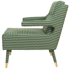 Casa Padrino poltrona di lusso verde / oro 76 x 88 x H. 89 cm - Poltrona da Soggiorno Stile Neoclassico - Mobili di Design per il Soggiorno