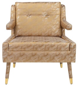 Casa Padrino sillón de lujo oro / oro 76 x 88 x H. 89 cm - Sillón para Sala de Estar Estilo Neoclásico - Muebles de Sala de Estar de Diseño