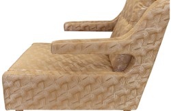Casa Padrino sillón de lujo oro / oro 76 x 88 x H. 89 cm - Sillón para Sala de Estar Estilo Neoclásico - Muebles de Sala de Estar de Diseño