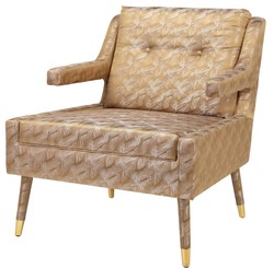 Casa Padrino sillón de lujo oro / oro 76 x 88 x H. 89 cm - Sillón para Sala de Estar Estilo Neoclásico - Muebles de Sala de Estar de Diseño