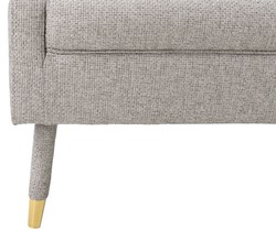 Casa Padrino sgabello per i piedi di lusso grigio / oro 76 x 62 x H. 46 cm - Sgabello da Salotto Stile Neoclassico - Mobili di Design per Soggiorno