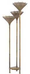 Casa Padrino lampadaire de luxe laiton vintage 70 x 70 x H. 197 cm - Lampadaire Hotel & Restaurant